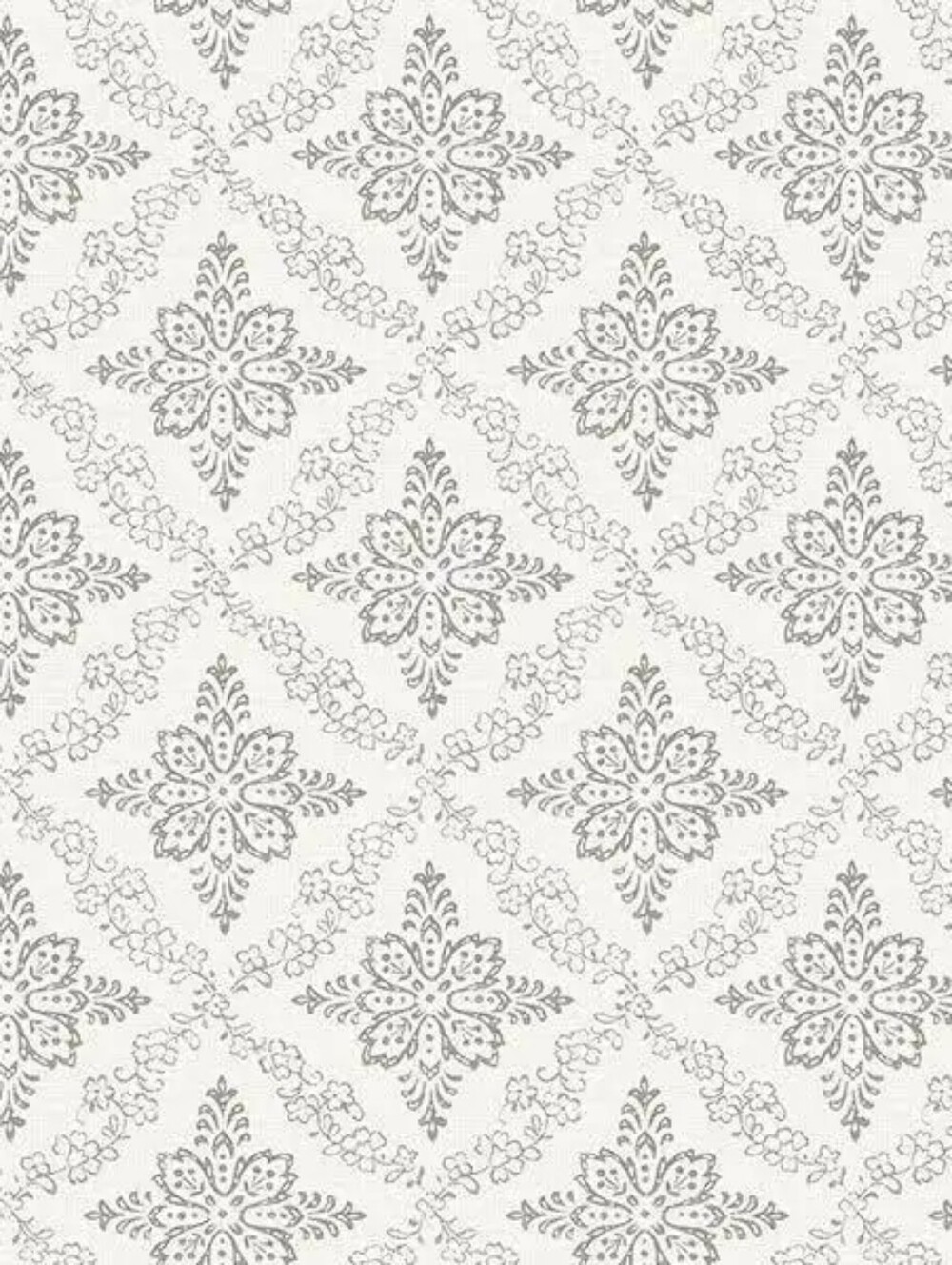 Wallpaper Geometric Floral White & Gray